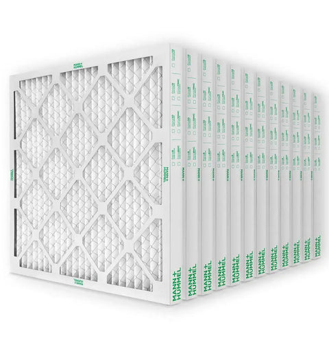 20x25x2 Inches MERV 8 Pleated HVAC Air Filter For Furnace And AC Systems Easy Fit Blocks Dust Pollen Mold Spores Pet Dander And Debris Without Slowing Airflow Case Of 12