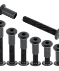 100-Piece M8x50mm Furniture Bolts Kit With Black Hex Screws, Barrel Nuts, And Binding Posts For Furniture Connectors, Bunk Beds And Woodworking Projects, Heavy-Duty Carbon Steel Rust-Resistant Hardware Set.