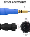 Top Notch Zinger MIG Welding Gun Torch Stinger Direct Swap For Miller M25 Millermatic 200 210 212 250 250X Models 3 inch blue handle details