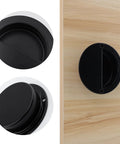 Round Hidden Concealed Door Pulls Flush Pocket Door Handles In Stainless Steel Matte Black 50mm Diameter Ideal For Modern Bedroom Doors Drawers And Wardrobes Set Of 4 Easy Install Durable Hardware