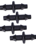 Super Easy Drip Irrigation Connectors And Repair Kit With 200 Pieces Of Soaker Hose Fittings For Garden Flower Pots And Lawn No Knots Needed, black ABS barbed connectors