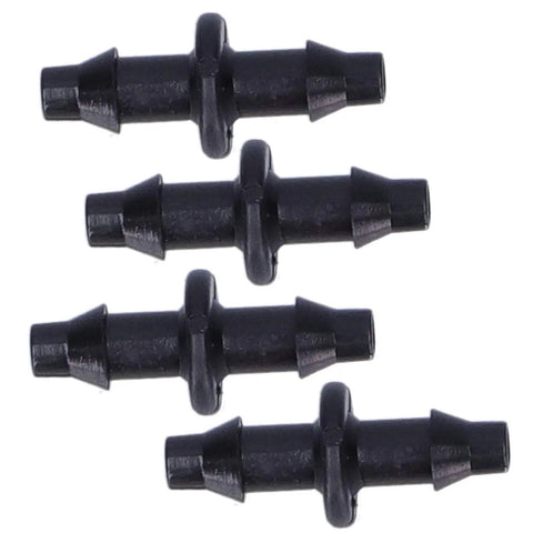 Super Easy Drip Irrigation Connectors And Repair Kit With 200 Pieces Of Soaker Hose Fittings For Garden Flower Pots And Lawn No Knots Needed, black ABS barbed connectors