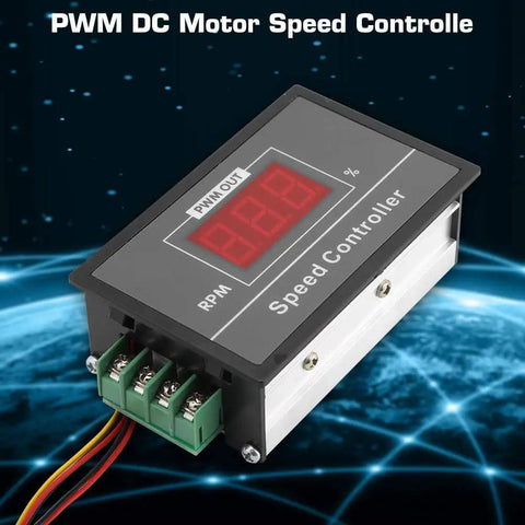 DC Motor Speed Controller Dope PWM 6V 12V 24V 48V 60V 30A Adjustable Speed Regulator with Digital Display and Connections