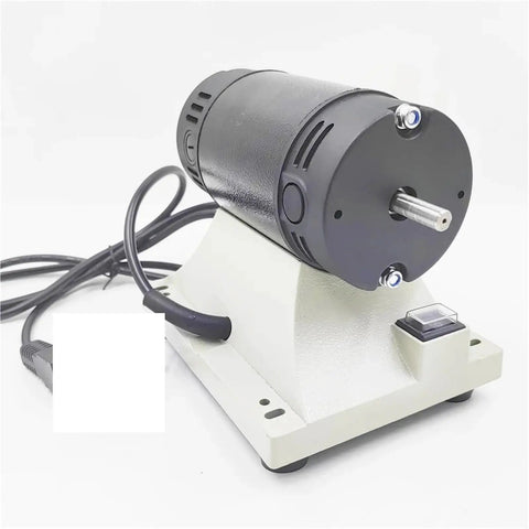 Aoxhugb 800W Bench Grinder Polishing Machine motor mounted on a base with power switch, ideal for jade carving and stone cutting.
