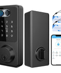Keyless Entry Door Lock With Fingerprint And Touchscreen Keypad That Really Locks It Down Five Ways To Unlock Including App Control IC Card Passcode And Backup Key Electronic Deadbolt For Home Office And Hotel