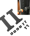 Rock Solid 1U Server Rack Depth Extender And 4 Inch Recessed Rack Mount Adapter Kit includes bracketing and hardware for installation.