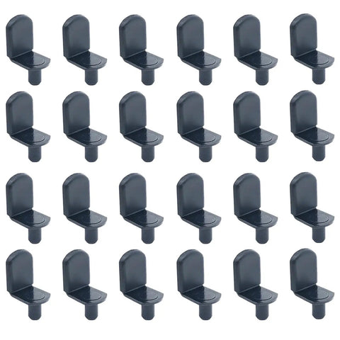 Hella Sturdy Cabinet Shelf Pins And Bracket Pegs With Rubber Sleeves For Adjustable Shelving Upgrades, black plastic shelf pegs.
