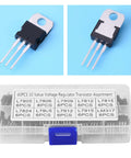 60 Piece Transistor Assortment Kit With 10 Values Storage Box L7805CV And LM317T Included Perfect For Electronics Pros And Hobbyists