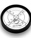 60mm Green Bullseye Round Bubble Level With Aluminum Case for Surveying Instruments and Vehicles, pro-grade view