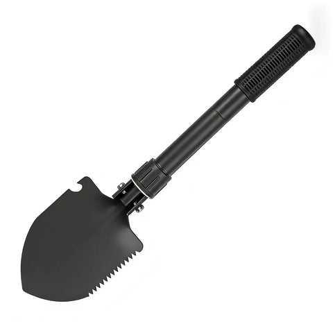 16 Inch Heavy Duty Mini Shovel With Curved D Handle Portable Spade for Gardening Digging Camping Beach and Car Use, black spade