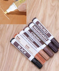Walnut Wood Repair Marker Upgrade Kit For Fast Furniture Scratch Fix Pen With Wax Sticks And Sealant includes 6 color markers