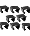 Eight Piece Outdoor Furniture Clips Set For Rattan Chairs And Sofas Easy Install No Slip Grip in black