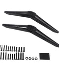 All In One TV Stand Base Kit With No Drill Mounting Bracket Replacement Legs For Television ABS Support Black Finish
