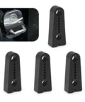 Heavy Duty Silicone Car Door Slam Blockers Four Piece Set Universal Vehicle Shock Absorbers for Zero Thud rides in glossy black.