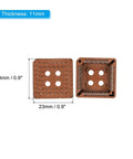 Top view of PLCC44P IC Socket 44 Pin 2.54mm Pitch DIP Through Hole Mount Sockets, dimensions marked 23x23x11mm, brown material.