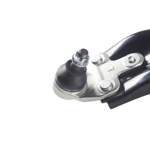 Close-up of front left and right lower control arm with ball joint assembly for Toyota Sienna 2011-2020, OE grade build.