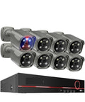 Heavy Duty 8MP 4K PoE Security Camera Kit with 8 cameras and NVR for simplified home surveillance setup.