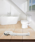 Flexible Rubber Drain Trap With G1-1/2 Threaded Ends For Bathtub Drain Applications And Straightforward Integration in modern bathroom setting.