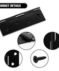 10 Pcs Two Inch Black Stainless Steel Small Door Hinges With Screws Kit For Doors Windows Cabinets Dollhouses Wooden Boxes Toolboxes And Furniture Projects Three Leaf Non Mortised Hinges