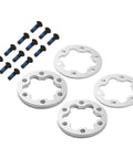 Silver 6 Hole Brake Gasket Set For 44mm Disc Rotors With 2mm And 5mm Aluminum Spacers For Electric Bikes