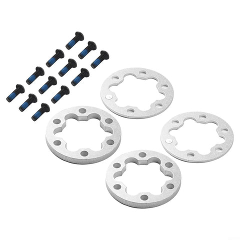 Silver 6 Hole Brake Gasket Set For 44mm Disc Rotors With 2mm And 5mm Aluminum Spacers For Electric Bikes