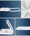 Heavy Duty ABS Marine Deck Hatch Built Tough For Weekend Warriors And Captain Crews Featuring Bullet Proof Rubber Weather Seal and Lockdown Recessed Handles Delivers In Pristine White from various angles.
