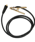 Heavy Duty 260A Die Cast Brass Ground Clamp With Thick 3 Meter Cable For MIG Arc Welding On Shipyard Steel And Oil Rigs Without Overheating, showcasing the brass clamp and black cable.