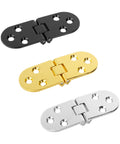 Rounded Corner 180 Degree Foldable Screw On Hinge For Cabinet Flaps And Folding Table Panels Two Pack No Fuss Easy Install