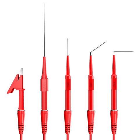 Back Probe Kit With Banana Plug To Copper Alligator Clips For Automotive Test Leads Set in three configurations, red color