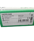 Rock Solid Industrial Power Supply Module 140CPS12420 label showing specifications and certifications for heavy duty use.