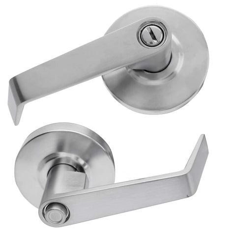 Beefy Privacy Lever Lockset For Commercial Doors Heavy Duty Grade Two Restroom Privacy Function Fits One And Three Quarters Inch Doors