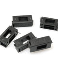 30 Pack 5x20mm PCB Mount Fuse Holders With Cover, Black Plastic Fuse Seats For 250V 10A Circuits, model BLX-A, shown in black.