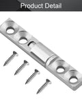 Iron Nickel Plated Torque Type Friction Positioning Hinge Silver Tone With 4 Mounting Holes 36 x 6 x 2.5mm 1 Piece Cabinet Door Hinge