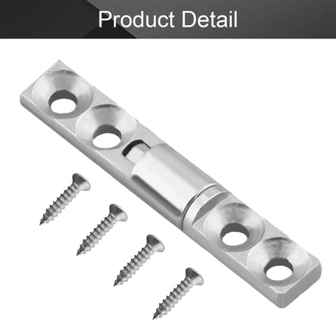Iron Nickel Plated Torque Type Friction Positioning Hinge Silver Tone With 4 Mounting Holes 36 x 6 x 2.5mm 1 Piece Cabinet Door Hinge