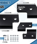 Pro Grade 4 Piece Replacement Cutting Blade Set With Eight Screws For 12 Inch Standard Duty Earth Augers, size details shown