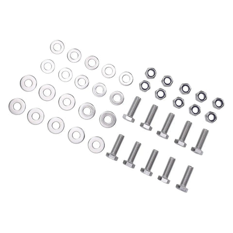 Stainless Steel Rear Crossmember Bolt Kit For Series 2 2A 3 Tub Installation Direct Replacement Hardware Kit With 10 Bolts 10 Locknuts And 20 Washers, set shown