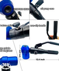 Portable Manual Hydraulic Hole Punch Kit With 6 Dies Dope Heavy Duty Knockout Punch Driver features crimping head and non-slip handle.