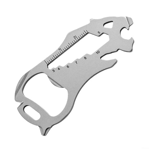 Compact Stainless Steel Multitool Keychain With Bottle Opener And Screwdriver Ruler For Hiking Camping Travel And Everyday Carry