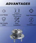 Front Wheel Bearing And Hub Assembly 5 Lug 513324 Fits Jeep Grand Cherokee 2011 2021 And Dodge Durango 2011 2023 advantages shown