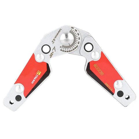 Heavy Duty Magnetic Welding Clamp Adjustable 20 To 200 Degrees With Wide Base And 22 Kg Pro Grade Holding Power Includes Wrench For Quick Positioning In Hardware Carpentry And Construction Projects, red metal clamp set