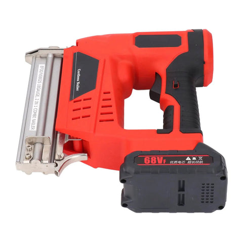 Heavy Duty Cordless Nailer Kit With Electric Staple Gun Running On A Solid 18 Volt Battery For Woodworking And Slick Diy Builds Featuring Dual Mode Switching That Knocks Out Nails Fast No Sweat At All