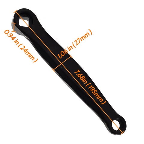 Left 170mm Bicycle Crank Arm Replacement For Electric Folding Hybrid Mountain And Road Bikes Aluminum Alloy Horizontal Diamond Hole Built Tough Easy To Install