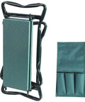 Folding Garden Stool With Cushioned Kneeling Seat Comfortable Garden Bench And Work Stool Includes Two Large Tool Bags