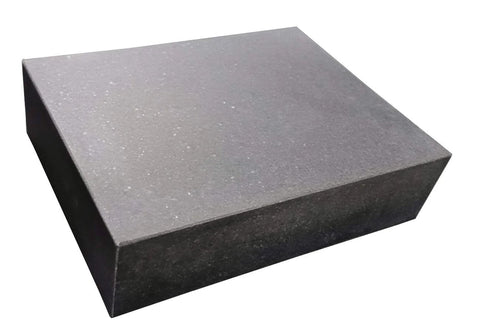 Granite surface plate, 12x9x3 inches, no ledge, angled top view