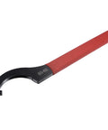 C Hook Spanner Wrench Collet Chuck For 55 To 62mm Round Nut With Red Non Slip Handle Heavy Duty Carbon Steel Black Oxidized Finish