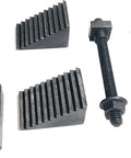 Step blocks and tee bolts from 3 Inch Tilting Rotary Table With 70mm 4 Jaw Independent Dog Chuck And M6 Clamp Kit for metalworking.