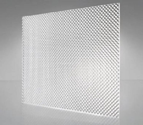 Clear Acrylic Prismatic Ceiling Panels For Fluorescent Lighting Overhead Fixtures Custom Size 8 Pack Heavy Duty 0.125 Inch Thick Lens Diffuser Panels