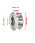 Stainless Steel Sliding Gate Wheel With V Groove For Secure Track Built Tough Heavy Duty Conveyor Rollers Industrial Caster Ball Bearing Pulley