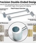 Heavy Duty Steel Double Ended Door Hinge Repair Wrench For Quick And DIY Gap Fixes In Homes And Biz, Adjustable Hinge Gap Tool Set For Residential And Commercial Use, 2 Pack shown with detailed views of adjustable heads and compatibility with standard hinges.