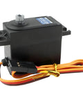 Beefed Up 21T 11KG Metal Gear Steering Servo for 1/14 RC cars and trucks, black casing and wire connection, brushless compatible